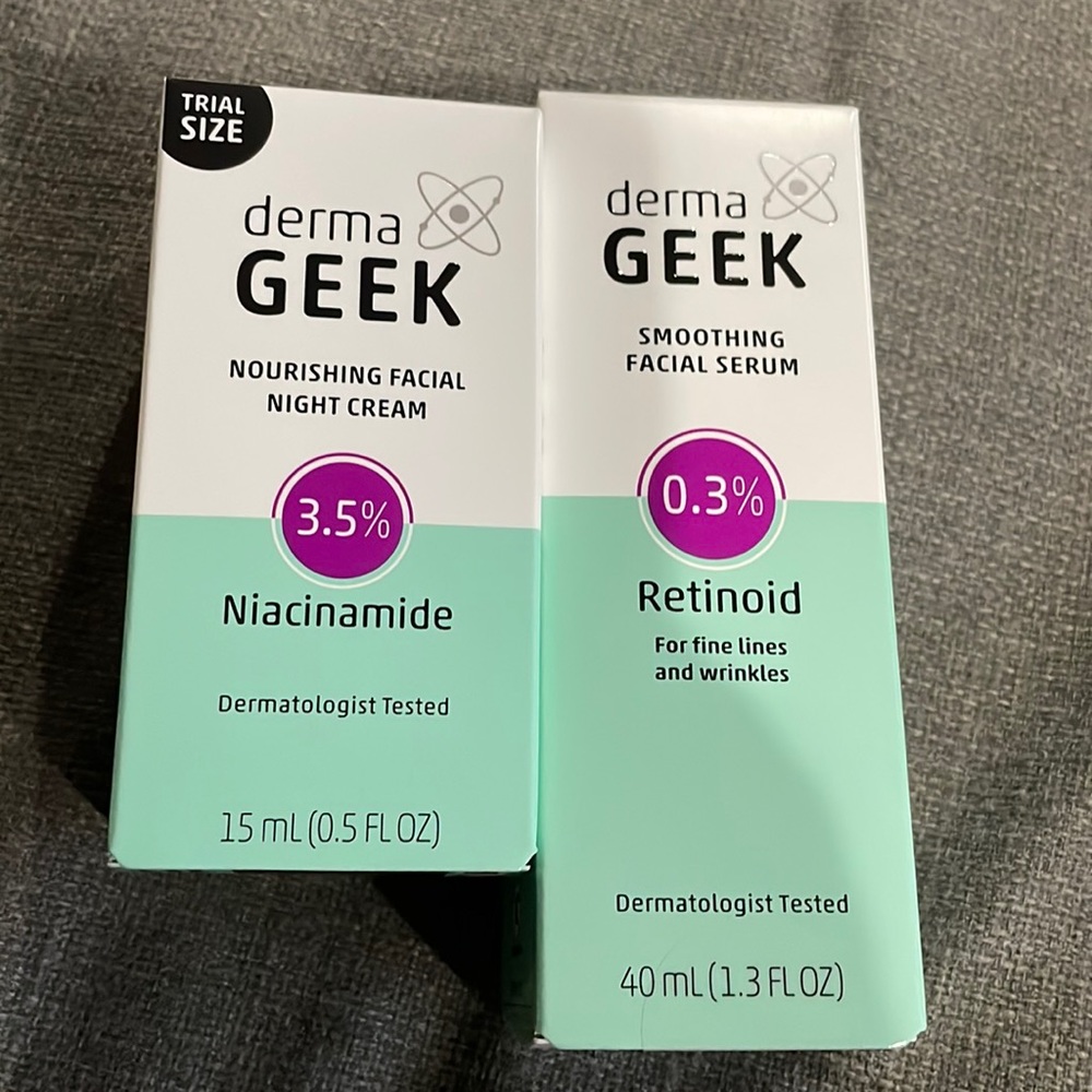 Derma Geek 3.5% Niacinamide and 0.3% Retinoid Bundle New